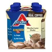 Atkins Ready To Drink Shake, Mocha Latte, 4 Count