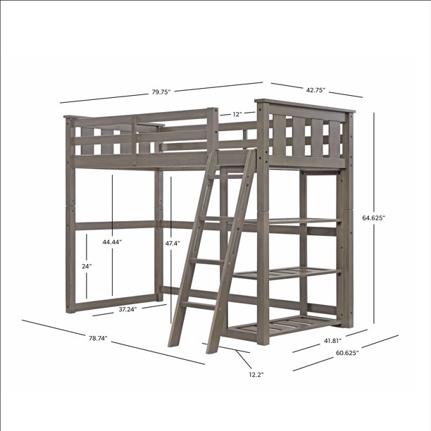 Better Homes Gardens Kane Twin Loft, Better Homes And Gardens Kane Triple Bunk Bed Instructions