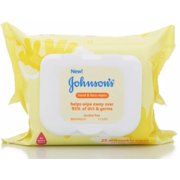 JOHNSON'S Hand & Face Wipes 25 Each (Pack of 6)