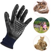 Pet Grooming Gloves - Left & Right - Enhanced Five Finger Design - for Cats, Dogs & Horses - Long & Short Fur - Gentle Deshedding Brush - Your Pet Will Love It