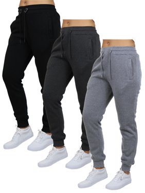 3-Pack Women's Fleece & French Terry Loose-Fit Jogger Sweatpants (S-2XL)