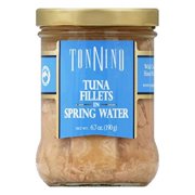 Tonnino Tuna Yellowfin Jarred Premium Tuna Fillet in Spring Water, Wild Caught, 6.7 oz Jar, Gluten Free