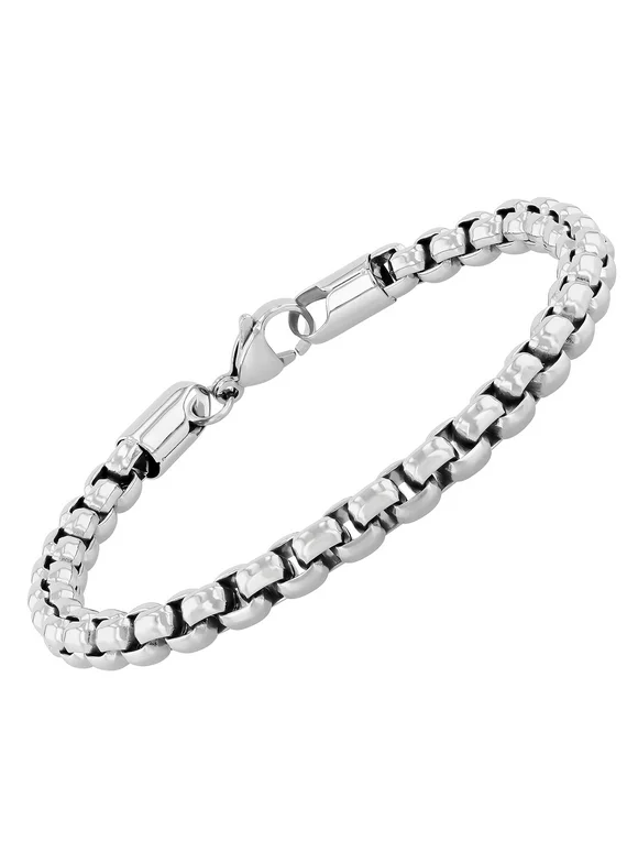 Men's Stainless Steel Square 8.5" Link Bracelet