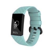 Fitbit Charge 3 bands, by Zodaca Replacement Band Silicon Wristband Watch Straps For Fitbit Charge 3 Fitness Activity Tracker