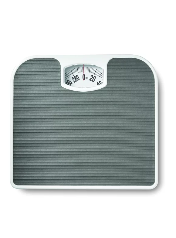 Mainstays Analog Bathroom Scale, Dial Body Scale, White