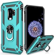 LUMARKE Galaxy S9 Case,Pass 16ft Drop Test Military Grade Heavy Duty Cover with Magnetic Kickstand Compatible with Car Mount Holder,Protective Phone Case for Samsung Galaxy S9 Turquoise