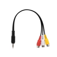 3.5mm Jack to 3 RCA Audio Video Cable Male to 3 RCA Female Plugs AV Adapter Cable