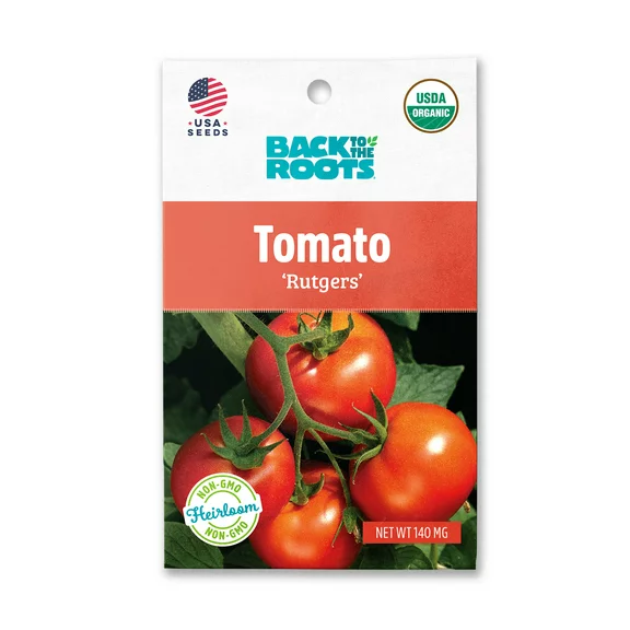 Back to the Roots Organic Rutgers Tomato Seeds, 1 Seed Packet