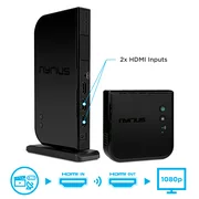 Nyrius Wireless HDMI 2 Input Transmitter & Receiver; Streaming HD 1080p 3D Video