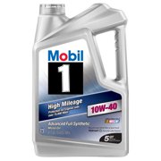 (3 Pack) Mobil 1 10W-40 High Mileage Advanced Full Synthetic Motor Oil, 5 qt.