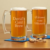 Personalized Create Your Own Oversized Beer Mug, 25 oz - Available in Block or Script Font