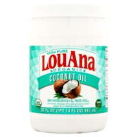 LouAna Organic 100% Pure Coconut Oil, 30 fl oz pack of 3
