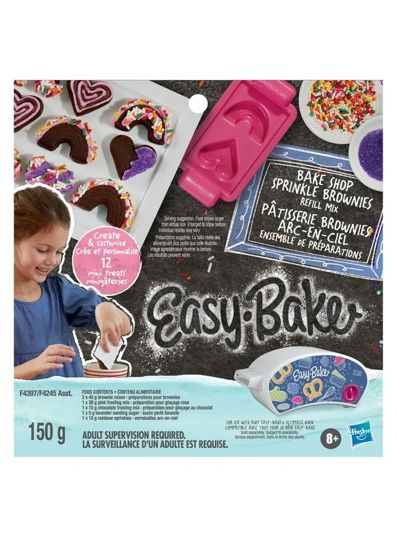 Easy-Bake Bake Shop Sprinkle Brownies Refill Mix, 150 g, Box