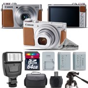 Canon PowerShot G9 X Mark II Digital 20.1MP Camera + EXT BAT + Flash - 64GB Kit