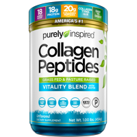 Purely Inpsired Collagen Protein Powder, Grass Fed & Pasture Raised Collagen Peptides, Unflavored, 23 Servings (1lbs)