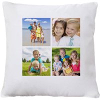 Personalized Photo Collage Throw Pillow, Available with 4 photos or 9 photos