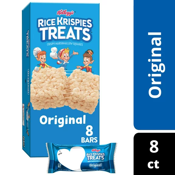 Rice Krispies Treats Original Chewy Crispy Marshmallow Squares, Ready-to-Eat, 6.2 oz, 8 Count