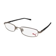 New Puma 15338 Freedom Mens/Womens Designer Full-Rim Brown / Black Two-tone Color Combination Frame Demo Lenses 48-18-140 Eyeglasses/Glasses