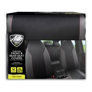 Auto Drive Full Vehicle Cloth Car Seat Cover Set Monarco Black, 101817ADLD