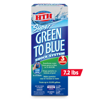 HTH Super Green to Blue Shock System for Swimming Pools, 7.2 lbs