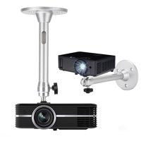 Mini Ceiling Projector Mount - for Projectors DVR Cameras - Angle Adjustable Projection - Length 180mm/7.0in, Silver