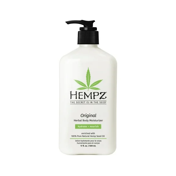 Hempz Herbal Body Lotion for Dry Skin, Original Scent, 17 fl oz