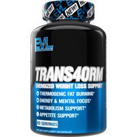 Evlution Nutrition Trans4orm Energized Thermogenic Weight Loss Supplement Capsules