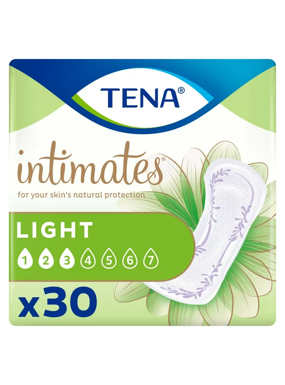 Tena Intimates Ultra Thin Light Incontinence Pads, Regular, 30 ct