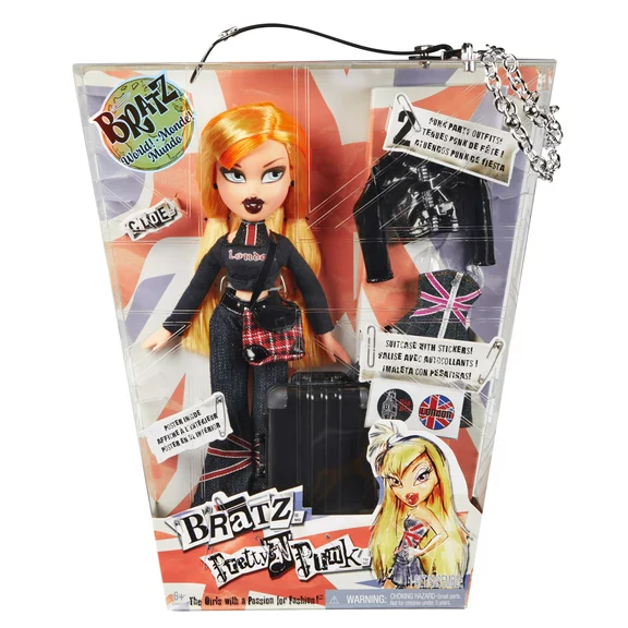 Bratz Pretty ‘N’ Punk Cloe Fashion Doll with 2 Outfits and Suitcase, Collectors Ages 6 7 8 9 10 