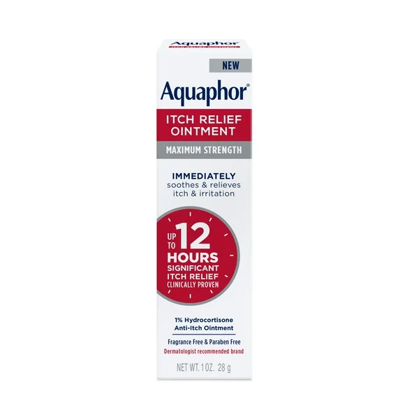 Aquaphor Itch Relief Ointment, 1% Hydrocortisone - 1oz
