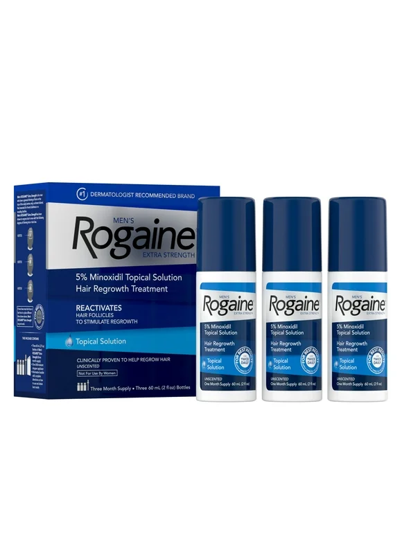 Men's Rogaine Extra Strength 5% Minoxidil Solution, 3-Month