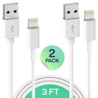 Infinite Power iPhone Charger Lightning Cable, 2 Pack 3FT USB Cable, For Apple iPhone Xs, Xs Max, XR, X, 8, 8 Plus, 7, 7 Plus, 6S, 6S Plus,iPad Air, Mini, iPod Touch, Case, Charging & Syncing Cord