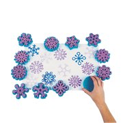 Fantastic Foam Snowflake Stamps - Dz - Stationery - 12 Pieces