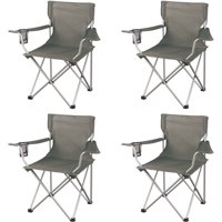 Ozark Trail Quad Folding Camp Chair with Mesh Cup Holder Multipack