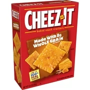 Cheez-It Cheese Crackers, Baked Snack Crackers, Office and Kids Snacks, Made with Whole Grain, 12.4oz, 1 Box
