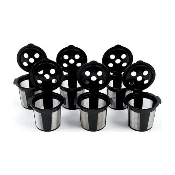 Delibru Reusable K Cups for Keurig Supreme and K Supreme Plus Coffee Pods Filter - Pack of 6