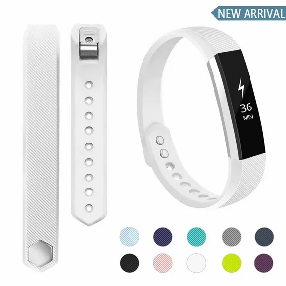 POY For Fitbit Alta/Fitbit Alta HR Bands Replacement , Adjustable Sport Wristbands for Women Men (White, Large)