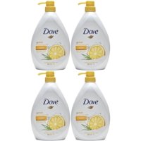 Dove Go Fresh Energize Body Wash, Grapefruit and Lemongrass Scent, 33.8 Ounce / 1 Liter (Pack of 4) International Version