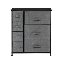 Dresser with 7 Drawers Furniture Storage Tower Unit Bedroom Hallway Closet Office Organizer Fabric Bins