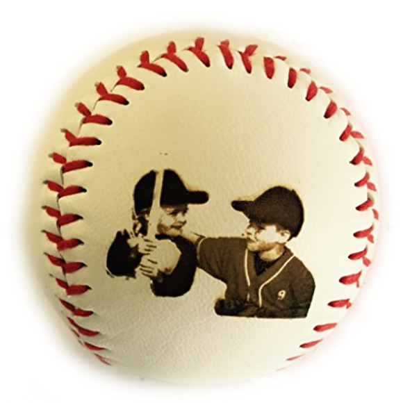 Custom Customized Personalized Synthetic Leather Baseball Gift - Your Picture Engraved