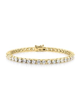 Kaylee 18k Tennis Bracelet, Women's 18k Yellow Gold Plated Tennis Bracelet w/Cubic Zirconia Crystals, 7 Sparkling Stone Bracelet for Women, CZ Wrist Wrap Bracelets, MSRP - $170