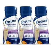Ensure High Protein Nutritional Shake with 16g of High-Quality Protein, Ready-to-Drink Meal Replacement Shakes, Low Fat, Creamy Caramel, 8 fl oz, 6 Count