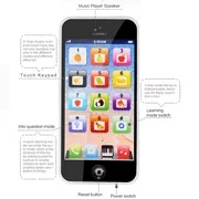 Kid Toy-phone 5S Touch Screen Multi-Functional English Learning Mobile Phone With Dazzle Colored Light Black