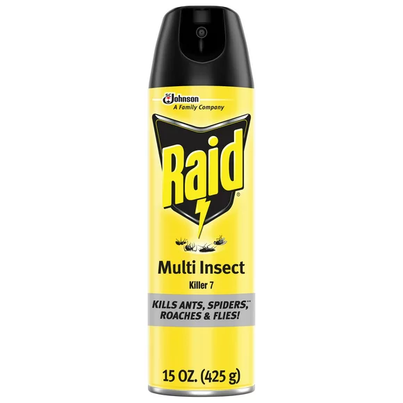 Raid Defense System Indoor and Outdoor Multi Insect Killer Spray, 15 oz