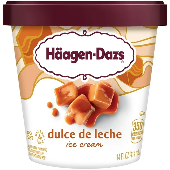 Haagen Dazs Dulce De Leche Ice Cream, Gluten Free, Kosher, 14.0 oz