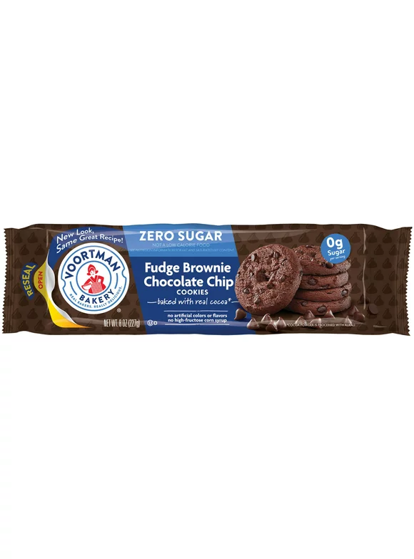 VOORTMAN Bakery Zero Sugar Fudge Brownie Chocolate Chip Cookies 8 oz