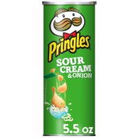 Pringles, Potato Crisps Chips, Sour Cream & Onion Flavored, 5.5 Oz