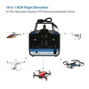 18 in 1 8CH USB Flight Simulator Emulator for RC Helicopter Airplane FPV Racing Drone Quadcopter