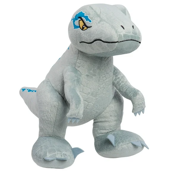 Jurassic World Large 11.5-inch Blue Plush Stuffed Animal, Dinosaur, Kids Toys for Ages 3 up
