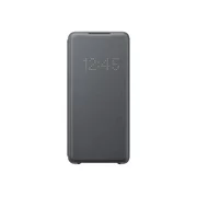 Samsung LED Wallet Cover EF-NG985 - Flip cover for cell phone - fabric-like - gray - for Galaxy S20+, S20+ 5G